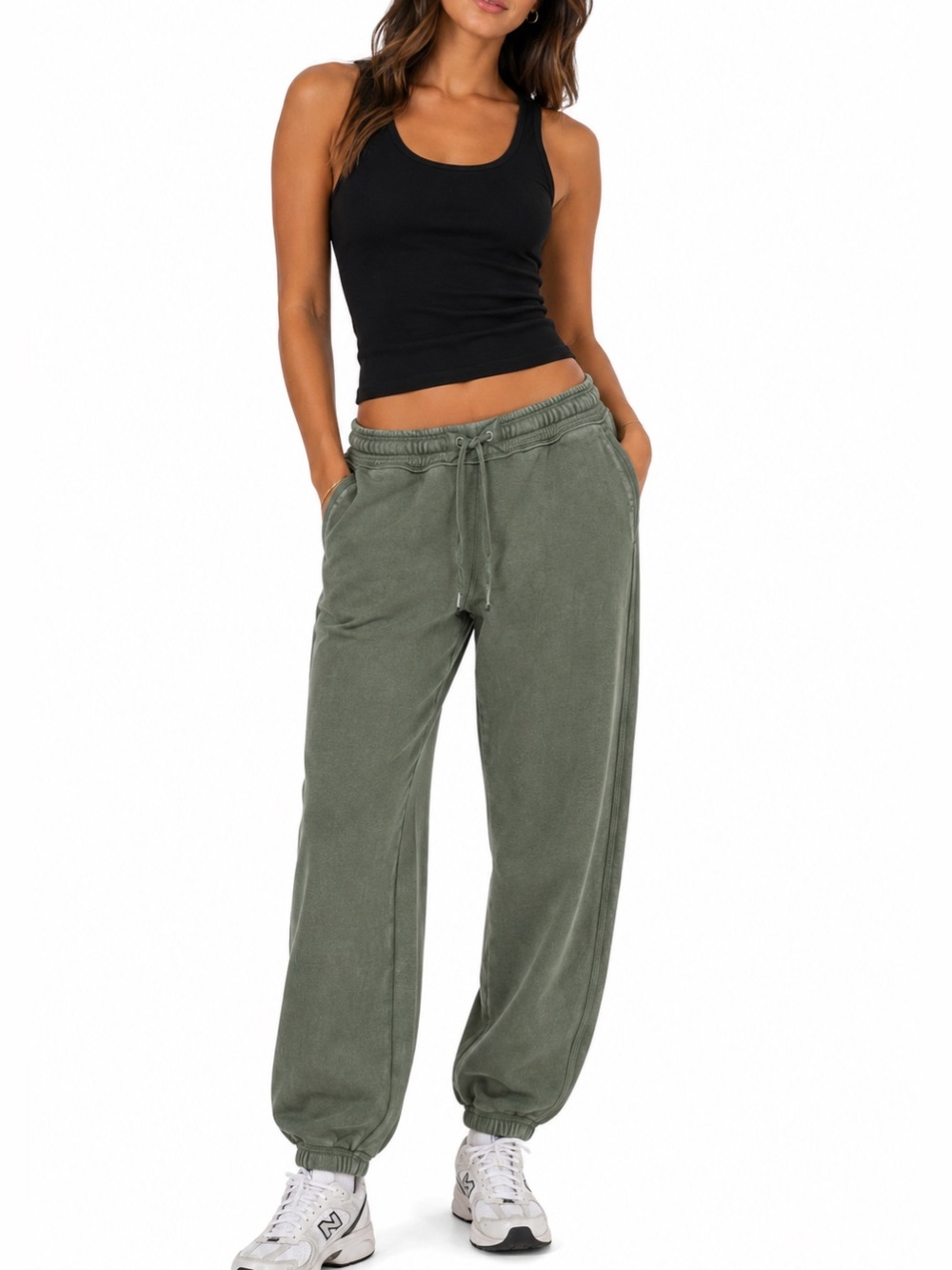 AERIE Sunwashed Desert sweatpants Joggers Olive Green Size XS